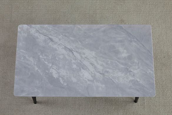 Стол SABA CERAMIC Intarsio 130x70 Сірый Глянец Керамика Черный Мат фотография