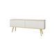 Тумба под ТВ Perfect Home Оро / Oro RTV135 MDF золото Белый