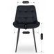 Комплект стол раскладной MEBEL ELITE MAX 80(160)х80 см Дуб Крафт Черный +4 стулья CHRIS Черный