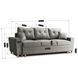 Диван 3-х местный бархатный MEBEL ELITE EMIL Velvet 230 см Серый