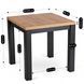 Комплект стол раскладной MEBEL ELITE MAX 80(160)х80 см Дуб Крафт Черный +4 стулья CHRIS Черный