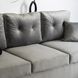 Диван 3-х местный бархатный MEBEL ELITE EMIL Velvet 230 см Серый