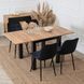Комплект стол раскладной MEBEL ELITE MAX 80(160)х80 см Дуб Крафт Черный +4 стулья CHRIS Черный