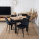 Комплект стол раскладной MEBEL ELITE MAX 80(160)х80 см Дуб Крафт Черный +4 стулья CHRIS Черный фотография