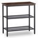Журнальний столик MEBEL ELITE CARTER 60*30 рустикальний дуб/чорний