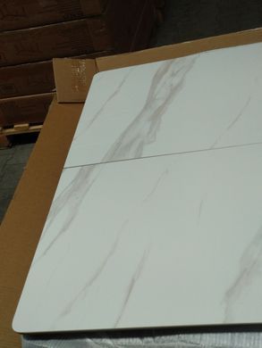 Стіл розкладний BERLIN CERAMIC Intarsio 111(140)x75 Білий Глянець Кераміка Чорний фотографія