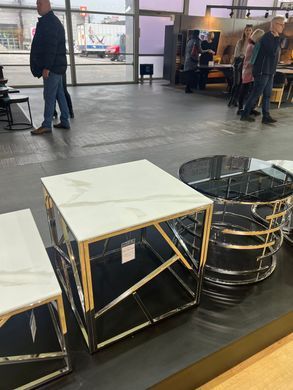 Журнальний столик LIVIA Signal 60x60 Димчастий/ Хром фотографія