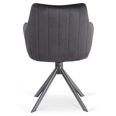 Стілець поворотний MEBEL ELITE MUMBAI 2 Velvet&nbsp;Чорний фотографія