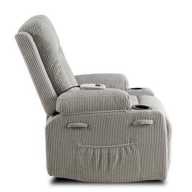 Масажне крісло MEBEL ELITE BOX Вельвет Сірий фотографія