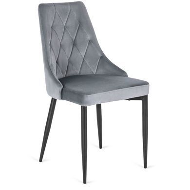 Комплект стол раскладной MEBEL ELITE EDWIN 120(160)х90 см Дуб золотой Черный +4 стула CORK Серый фотография