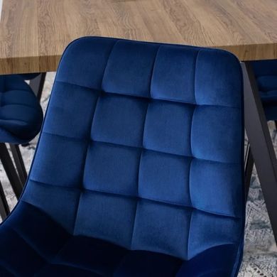 Стул бархатный MEBEL ELITE RICK Velvet, Темно-синий фотография