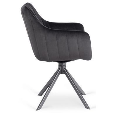 Стілець поворотний MEBEL ELITE MUMBAI 2 Velvet&nbsp;Чорний фотографія