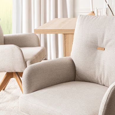 Стул поворотный MEBEL ELITE BIANCO Бежевый фотография