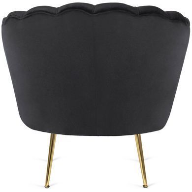 Кресло мягкое с подставкой MEBEL ELITE GRAND Velvet Черный фотография