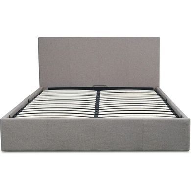 Кровать двуспальная MEBEL ELITE MELIA, 160x200 см ткань Серый фотография