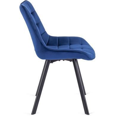Стул бархатный MEBEL ELITE RICK Velvet, Темно-синий фотография