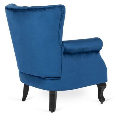 Крісло м'яке оксамитове MEBEL ELITE MALLO Velvet Синій фотографія