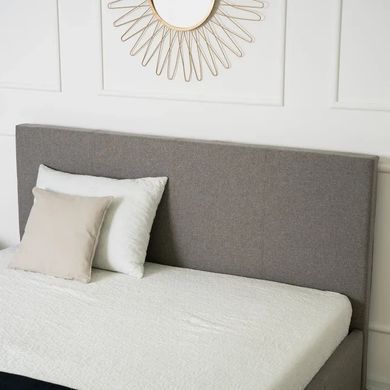 Кровать двуспальная MEBEL ELITE MELIA, 160x200 см ткань Серый фотография