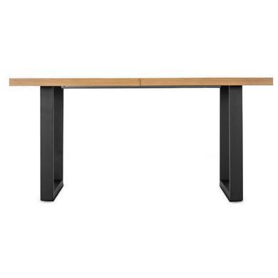 Комплект стол раскладной MEBEL ELITE EDWIN 120(160)х90 см Дуб золотой Черный +4 стула CORK Серый фотография