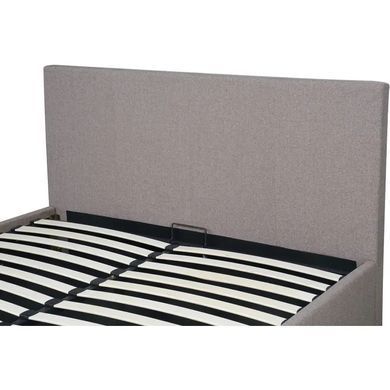 Кровать двуспальная MEBEL ELITE MELIA, 160x200 см ткань Серый фотография