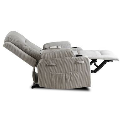Масажне крісло MEBEL ELITE BOX Вельвет Сірий фотографія
