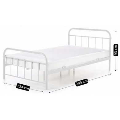 Кровать металлическая 120x200 см MEBEL ELITE PABLO Белый фотография