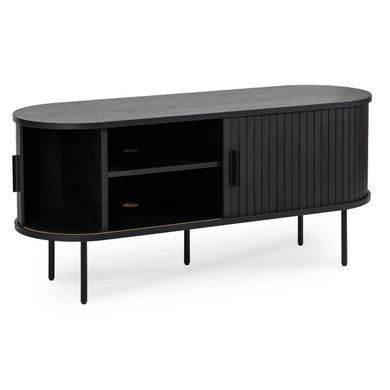 ТВ Тумба MEBEL ELITE TRISH 120 Чорний фотографія