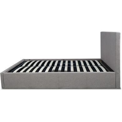 Кровать двуспальная MEBEL ELITE MELIA, 160x200 см ткань Серый фотография