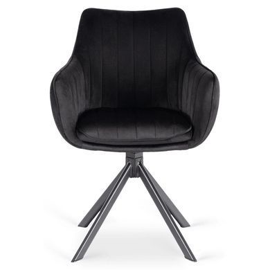 Стілець поворотний MEBEL ELITE MUMBAI 2 Velvet&nbsp;Чорний фотографія