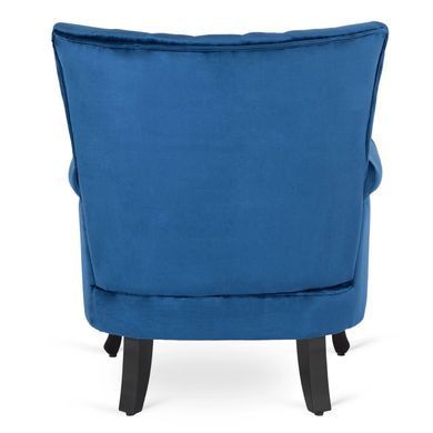 Крісло м'яке оксамитове MEBEL ELITE MALLO Velvet Синій фотографія
