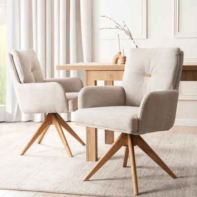 Стул поворотный MEBEL ELITE BIANCO Бежевый фотография