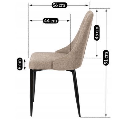 Стілець MEBEL ELITE CORK 2 Бежевий фотографія