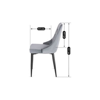 Комплект стол раскладной MEBEL ELITE EDWIN 120(160)х90 см Дуб золотой Черный +4 стула CORK Серый фотография