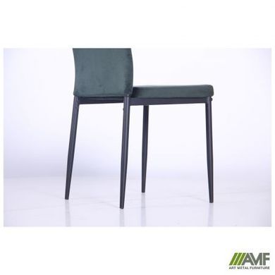 Стул Alabama Velvet AMF Черный / Темно Зеленый фотография
