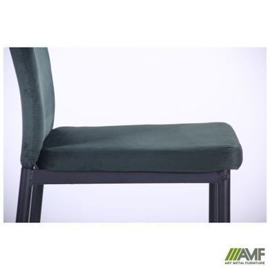 Стул Alabama Velvet AMF Черный / Темно Зеленый фотография