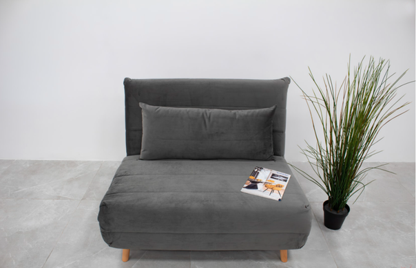 Крісло розкладне SPIKE Velvet Signal Сірий ** фотографія