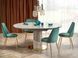 Стол раскладной MUSCAT Halmar 120/160x120 Серый Эффект Мрамора