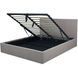 Кровать двуспальная MEBEL ELITE MELIA, 160x200 см ткань Серый