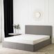 Кровать двуспальная MEBEL ELITE MELIA, 160x200 см ткань Серый