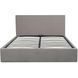 Кровать двуспальная MEBEL ELITE MELIA, 160x200 см ткань Серый