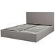 Кровать двуспальная MEBEL ELITE MELIA, 160x200 см ткань Серый