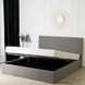 Кровать двуспальная MEBEL ELITE MELIA, 160x200 см ткань Серый