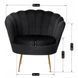 Кресло мягкое с подставкой MEBEL ELITE GRAND Velvet Черный