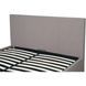 Кровать двуспальная MEBEL ELITE MELIA, 160x200 см ткань Серый