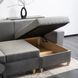 Угловой диван универсальный бархатный MEBEL ELITE MATEO Velvet 248 см Серый Правый