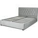 Ліжко двоспальне оксамитове MEBEL ELITE CROS Velvet 160x200 см Сірий