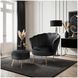 Кресло мягкое с подставкой MEBEL ELITE GRAND Velvet Черный