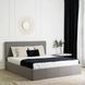 Кровать двуспальная MEBEL ELITE MELIA, 160x200 см ткань Серый