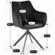 Стілець поворотний MEBEL ELITE MUMBAI 2 Velvet&nbsp;Чорний