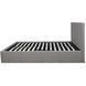 Кровать двуспальная MEBEL ELITE MELIA, 160x200 см ткань Серый